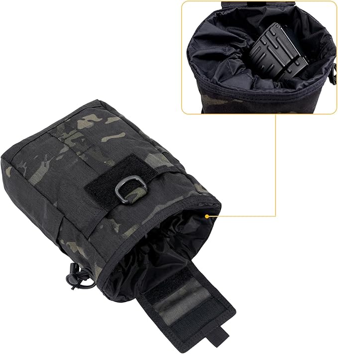 EXCELLENT ELITE SPANKER Molle Dump Pouch Drawstring Magazine Utility Pouch Folding Dump Pouch Waist Bag