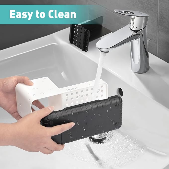 PARKMANI Bathroom Counter Organizer, Bathroom Organizers and Storage, Detachable Toothbrush Holders for Bathroom Vanity Sink Organizer (White)