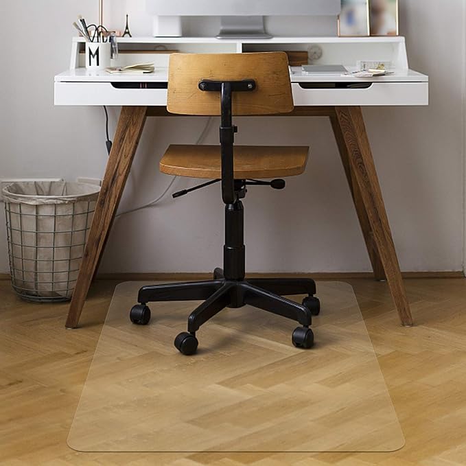 Azadx Office Chair Mat for Hardwood Floor 36 X 48, Plastic Mat for Office Chair Easy Glide on Hard Floors, Clear Computer Chair Mat Office Floor Mat Protector for Wood Floors, 2PCS