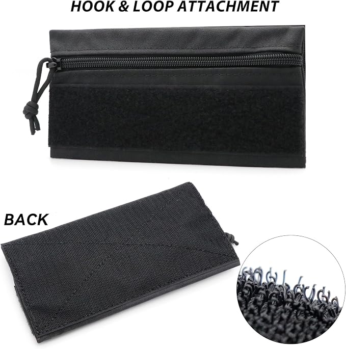 Qavctw Tactical Admin Pouch Bag with Hook and Loop Tool Storage Bag Snack Pouch Candy Bag Hanging Pouches Backpack Accessory Pouch