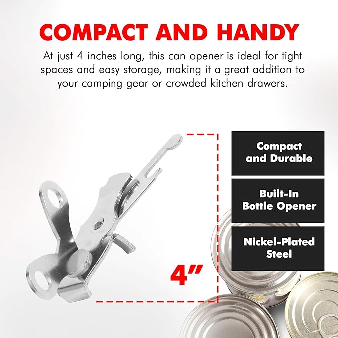 Chef Craft Select Butterfly Can Opener, 4 inches, Nickle Plated