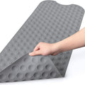 Bathtub Mat Non-Slip Without Suction Cups, 39x16inch Extra Long Bath Mats for Shower Bathroom, Machine Washable Natural Rubber Shower Tub Mat (39x16inch, Deep Grey)