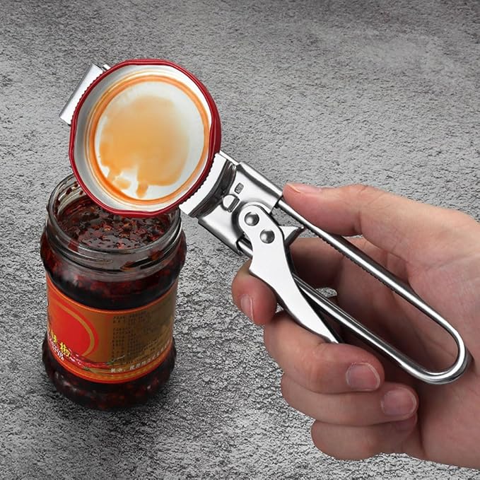 Master Jar & Bottle Opener, Adjustable Multifunctional Stainless Steel Can Opener Jar Lid Gripper, Manual,Kitchen Accessories（Silver）