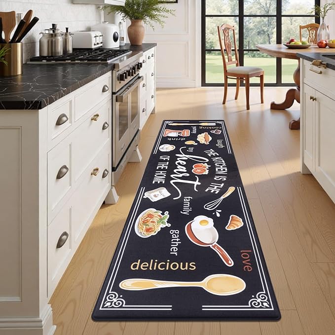 Yamaziot Anti Fatigue Kitchen Rug, 24"x 94" Non-Slip Waterproof Farmhouse Cushioned Comfort Standing Floor Mat for Kitchen, Office, Sink, Laundry