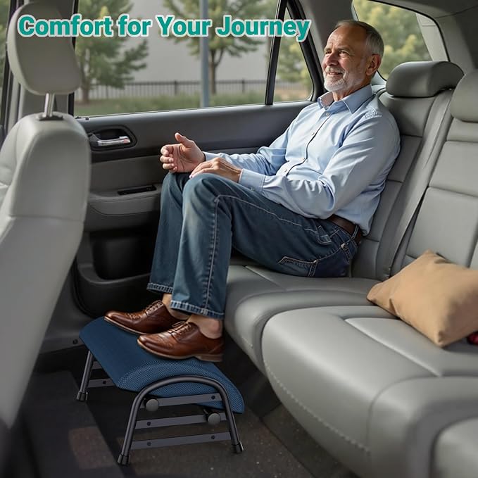 YEASHEIN Adjustable Foot Rest for Under Desk at Work, Ergonomic Under Desk Footrest with 6 Positions, Foot Stools for Under Office Desk Chair, Leg Rest for Home, Car, Computer, Gaming Accessories