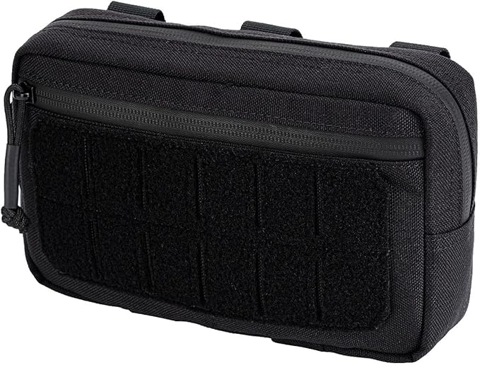 Mini Modular Admin Pouch Tactical MOLLE Utility Tool Pouch for Chest Rig Duty Vest Battle Belt Backpack Accessory Small Dangler Bag EDC Gear Carrier IFAK Medical Kit Organizer
