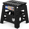 ACKO Folding Step Stool 13 Inch, Sturdy Collapsible Step Stool Foldable Up to 300 lbs for Adults, Non Slip Lightweight Foot Stools with Handle, Ideal for Kitchen, Bathroom, Bedroom, Garden