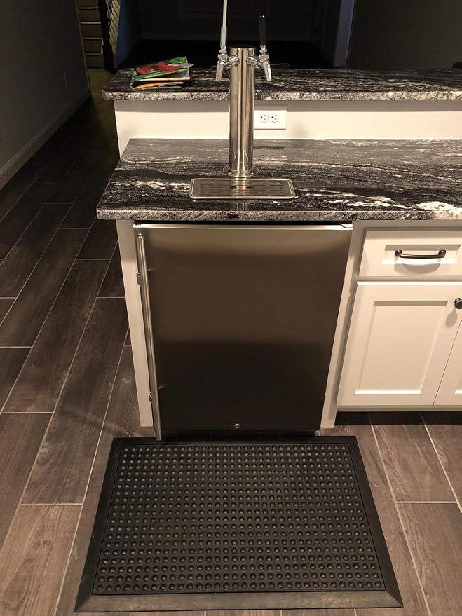 Yesland Rubber Door Mat 36 x 24 Inches, Durable Restaurant Kitchen Non-Slip Bar Drainage Utility Floor Mat, Ideal Entry Way Doormat for Home and Garden & Indoor Outdoor Wet Area