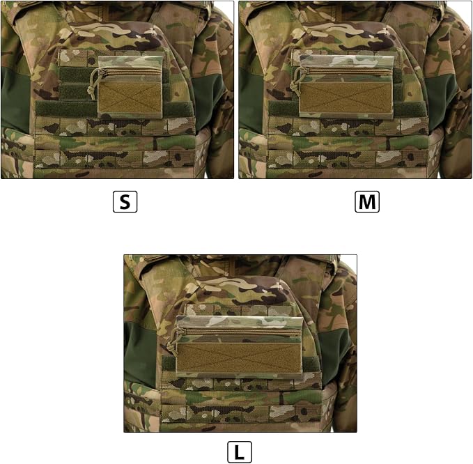Qavctw Tactical Admin Pouch Bag with Hook and Loop Tool Storage Bag Snack Pouch Candy Bag Hanging Pouches Backpack Accessory Pouch