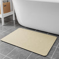 Diatomaceous Earth Bath Rugs 24x17 - Quick Dry Absorbing Non Slip Thin Bath Mat Fit Under Door, For Tub, Shower, Sink, Beige