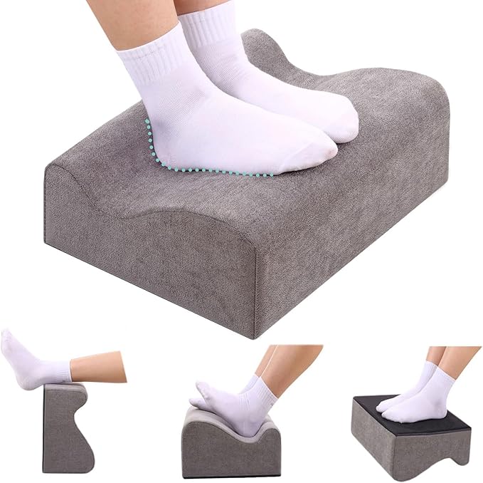 Foot Rest for Under Desk at Work,At Work Soft Ergonomic Footrest,Support Foot Pillow,Heel Chair,Leg Elevation Pillow, (Dark Gray)
