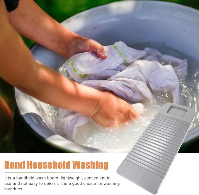 PRETYZOOM Plastic Washboard 18 Inch Household Laundry Helper with Wavy Surface for Gentle Clothes Cleaning and Easy Hand Washing Portable and Laundry Tool
