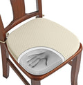 BUYUE Luxury 100% Pure Memory Foam Chair Cushion 1 Pack, Jacquard 16" U-Shape Comfortable Dining Chair Pad, Removable Slip Resistant Kitchen Chair Seat Cushion, (1 Piece, Beige)