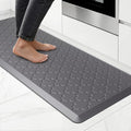 Kitchen Mat Cushioned Anti Fatigue for Floor, Non-Slip Waterproof Comfort Rug for Kitchen Sink, Standing Desk & Laundry, 17.3"x39", Grey