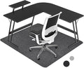 Placoot Office Chair Mat for Hardwood Floor, 55"x63" Large Size Computer Chair Mat, Desk Chair Mat, Large Anti-Slip Floor Protector for Home Office Dark Grey