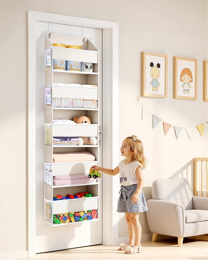 ULG 2 Pack 5-tier Over the Door Organizer Beige