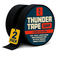 Thunder Tape 2 Pk Grip Tape - Cloth Grip Tape for Pull Up Bars, Sports, Tools, Handles, Bats, Rackets, Gym Equipment, Wire Wrap - No Residue, Sweat Resistant, 1 Inch x 66 Feet Each Roll - Black