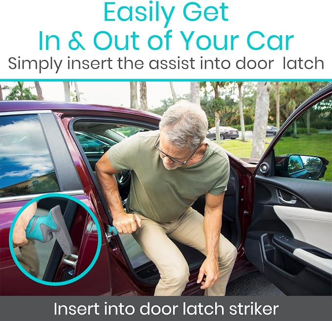Vive Car Handle Assist for Elderly - Vehicle Support Handle - Standing Mobility Aid Tool for Elderly - Safety Door Handle Autocane (2 Pack)