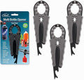 Jokari 3-Pack Multi Bottle Opener – Jar Lid Opener, Can Tab Lifter, Twist Cap Gripper – Ergonomic Kitchen Tool for Weak Hands or Arthritis – Opens Soda, Beer, Nail Polish, and More