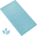 Bathtub Mat Non Slip with Suction Cups - 100% Rubber Bathroom Mat Textured for Bath Tub Shower Safety - Soft on Touch - BPA/PVC Free - Pet Dog Bath Mat - Machine Washable - 16 × 28 Inch（Blue）