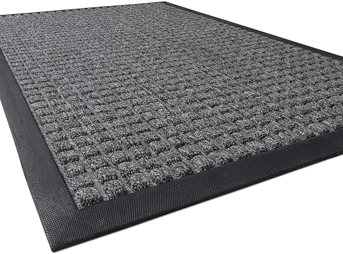 MontVoo Door Mat Indoor Entrance Doormat, Absorbent Durable Rubber Non Slip Front Door Mat for Inside Entry Entryway Dirt Trapper Welcome Mat