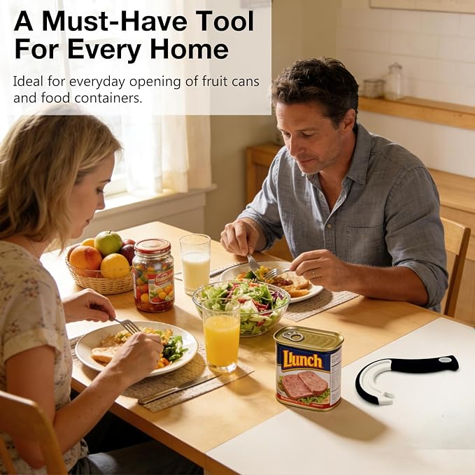 2-Pack Hook-shaped Can Opener, Easy-Grip Ring Pull Can Opener for Soda, Fruit Cans, Food Cans & Tins for Kitchen Use