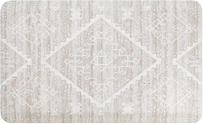 House of Noa Nama Standing Mat – Anti-Fatigue Kitchen Mats for Floor, Cushioned & Non-Slip Comfort Mat for Standing, Thick Foam Anti-Fatigue Mat for Kitchen & Workspaces, Ula Driftwood 22" x 36"