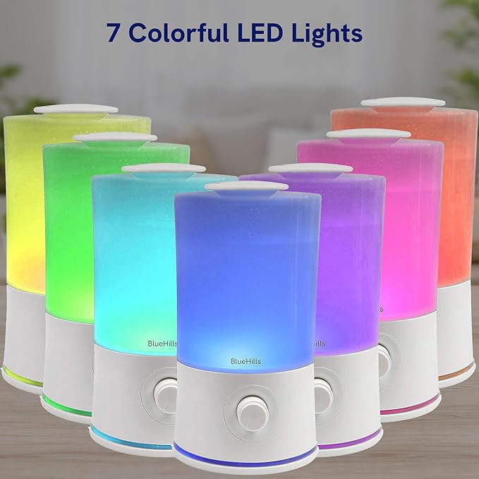 BlueHills Premium 2000 ML XL Large Essential Oil Diffuser Aromatherapy Humidifier for Large Room Home 40 Hour Run Huge Coverage Area 2 Liter Extra Large Capacity Huge Diffuser High Mist White E001
