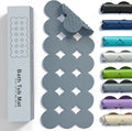Webos Bathtub Mat Non Slip: Extra Long Rubber Bath Mat for Tub with Strong Suction Cups 15.4" x 37.8" Anti Slip Shower Mat, Big Drain Holes Bathroom Mats for Tub & Shower, Circle-Grey