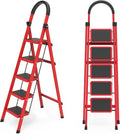 5 Step Folding Ladder, Portable and Compact, Anti-Slip Multi-Use Household Step Ladder for Home, Kitchen, Office, and Garage – Easy Storage, Sturdy and Durable