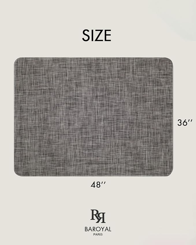 BARoyal Office Chair Mat for Hardwood Floor Under Desk Computer Rolling Chair Mat for Wood/Tile Floor Non-Slip Heavy Duty Desk Rug PVC Plastic Hard Floor Protector 36" x 48"(Gravel)