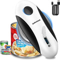 SAKAMOSH Rechargeable Can Opener Electric for Seniors, Hands Free Electric Can Opener with Smooth Edge for Kitchen, One Touch Automatic Opener Fits Most Cans