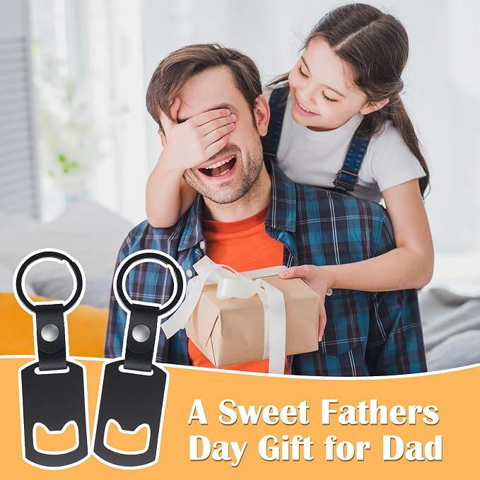 2 Pcs Key Chain Bottle Opener Stainless Steel Flat Bottle Opener Keychain Small Beer Openers Bar Keys for Bartender Black Metal Portable Key Chain Bottles Openers for Bar Restaurant