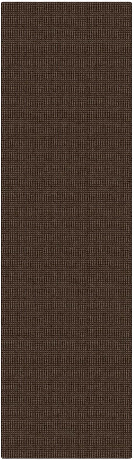 KOZYFLY Woven 2x7 Washable Kitchen Runner Rug, Non Slip Runners for Hallway, Cotton Entryway Runner, Braided Floor Carpet for Entry, Kitchen, Bedside, Hall, Brown/Dark Brown
