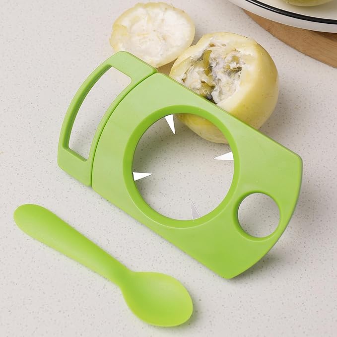 Passion Fruit Opener - Stainless Steel Ergonomic Kitchen Gadget - Mangosteen Cutter - for Home Restaurant Party Gathering Picnic