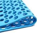 Nonslip Bath Tub Shower Mat with Suction Cups, Extra Soft TPE Bath Mat for Kids, Bathtub Bathroom Mats, Machine Washable, Smooth/Non-Textured Tubs Only, 35L x 16W Inch(Lake Blue)