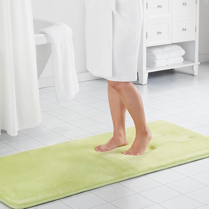 Bath Mats for Bathroom Non Slip - Lime 72" x 24" Memory Foam Bathroom Rugs - Quick Dry Bath Mat