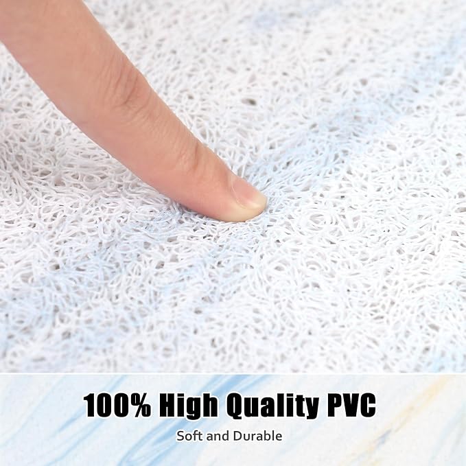 Square Shower Mat Non Slip: 31x31 Inch Large Shower mats for Inside Shower with Drain Hole in Middle, Super Soft PVC Loofah Massage Shower Floor Mat, Anti Slip Shower Stall Mat, Quick Drying
