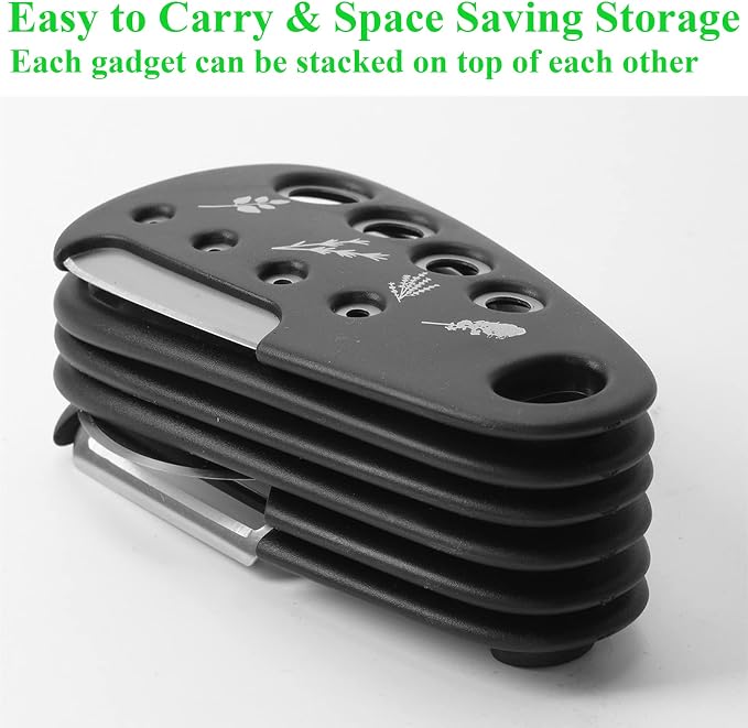2 Pack Kitchen Gadgets Set 12 Pieces, Space Saving Cooking Tools Kitchen Accessories-Garlic Grinder, Cheese Grater, Vegetable Peeler, Pizza Cutter, Herb Stripper, Bottle Opener, Gadgets Gift Set
