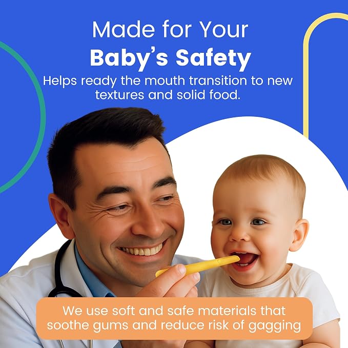 E-Z Spoon Soft – Oral Motor Spoon for Toddlers & Special Needs, Soft-Flex Tool for Sensitive Use, Anti-Gag, Shallow Bowl, Textured Grip for Control, Yellow
