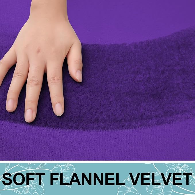 Smiry Memory Foam Bath Mat 30x20, Extra Soft and Absorbent Bathroom Mats, Non Slip Washable Carpet for Floor, Shower and Tub, Deep Purple