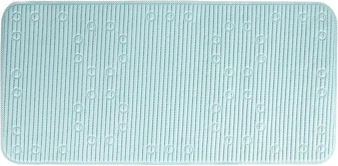 Duck Brand Clorox Bath Mat for Tubs, Non Slip Bathtub Mat with Suction Cups, 17 Inches x 36 Inches, Sky Blue, 2 Pack