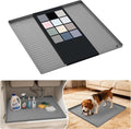 URMONA Waterproof Silicone Under Sink Mat 22'' x 22'' Shelf Liner for Kitchen and Bathroom, Cabinet and Counter Protector, Storage and Organizers, Litter Mat, Pet Cat Puppy Essentials(Beige)
