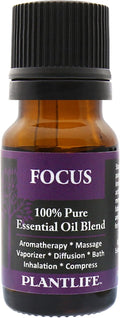 Plantlife Focus Aromatherapy Essential Oil Blend - Straight from The Plant 100% Pure Therapeutic Grade - No Additives or Fillers - Made in California 10 ml