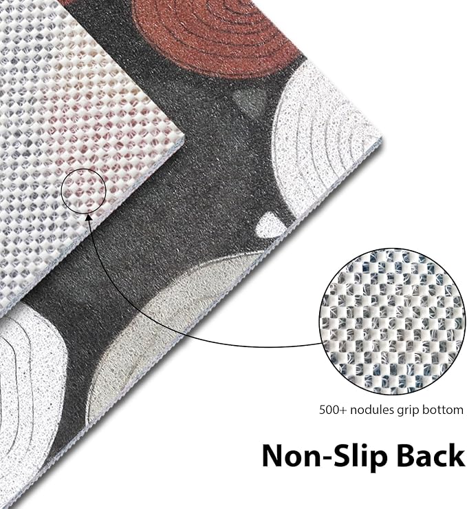 Square Shower Mat, Yonala 27 x 27 Inch Stylish Non Slip Shower Mats for Inside Shower with Central Drain Hole, Soft Trimmable PVC Loofah Anti Slip Shower Mat for Walk in Shower Stall, Quick Drying
