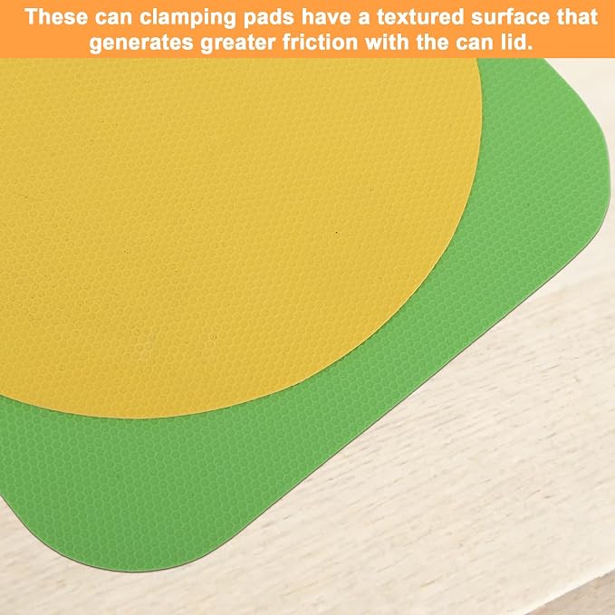 LUTER 4pcs Jar Opener Gripper Pads, Round & Square Rubber Jar Grippers Multi-Function Lid Opener for Seniors with Weak Hands Non-Slip Kitchen Coasters