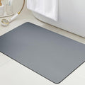 ACCUMTEK Non Slip Bath Mat, Thin Bathroom Rugs Fit Under Door, Quick Dry Bath Mats, Machine Washable Bath Rugs for Bathroom, Bathtub & Kitchen, Bathtub & Kitchen, Grey/Solid/36 x24
