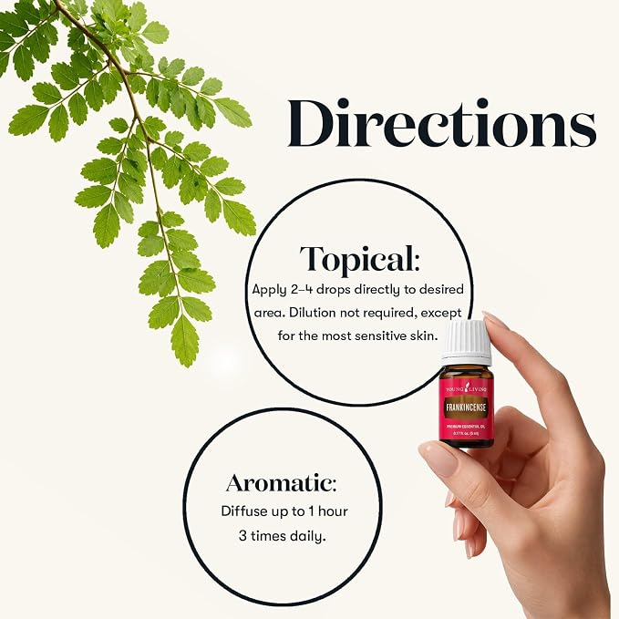 Young Living Frankincense Essential Oil | 5 ml | Seed to Seal Premium Oil for Diffuser, Aromatherapy & Skin Care | Grounding, Calming Aroma | Travel-Friendly Bottle for Daily Self-Care