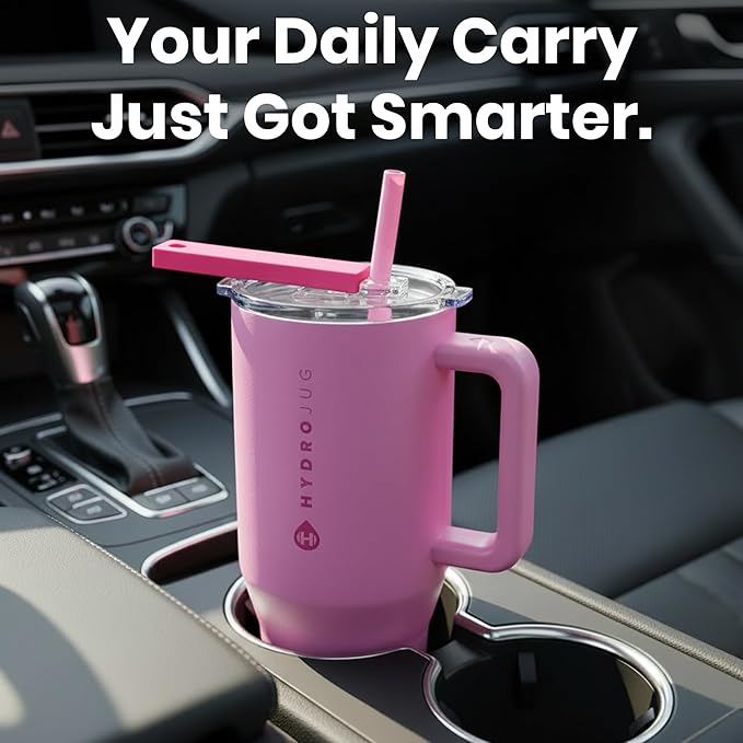 Easy Grip Bottle Cap Opener – Ergonomic Lid Turner for Stanley, Hydrojug, & Owala Tumblers – Easy Grip Assisted Bottle Opener for Weak Hands – 20oz, 32oz, 40oz - Hot Pink