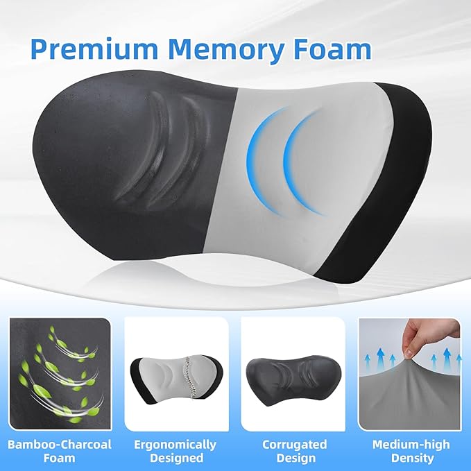 Lumbar Support Pillow for Office Chair - Lumbar Pillow for Car - Ergonomic Lumbar Support Pillow for Car Automotive Seat Cushions